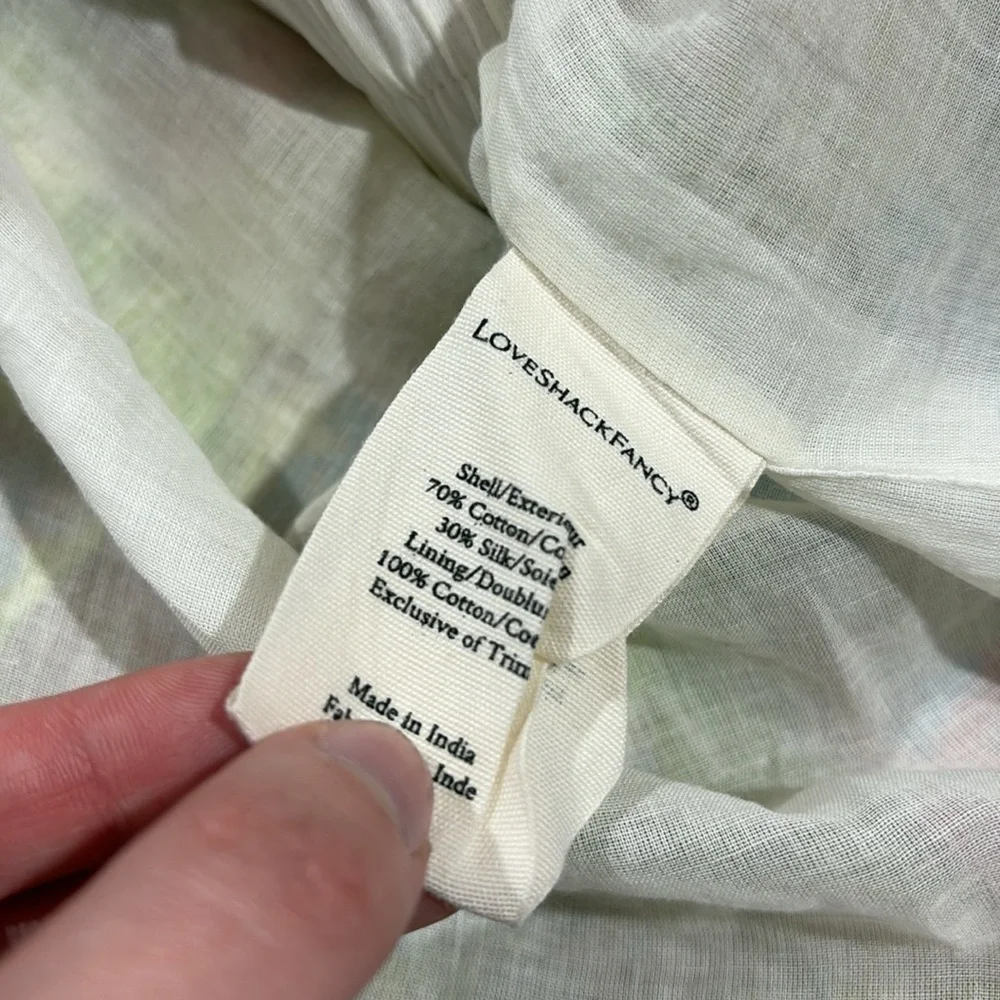 LoveShackFancy Ruffle Mini Skirt in Pastel Fields